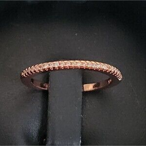 Rose Gold .925 Silver Cz Ring